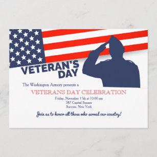 Gruß-Einladung des Veterans Tages Einladung