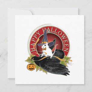 Gruß in der nächtlichen weißen Maus Holloween