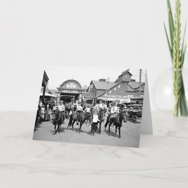 Gruß-Karte 1904 Coney Islands NY Karte (Vorderseite)