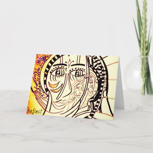 Gruß-Karte 23 reflektieren sich Karte (Vorderseite)