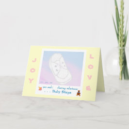 Gruß-Karte der Baby-Schritt-Babyparty-/Geburt Einladung