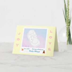 Gruß-Karte der Baby-Schritt-Babyparty-/Geburt Einladung