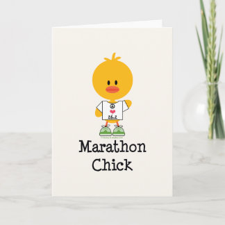 Gruß-Karte der Marathon-Küken-FriedensLiebe-26,2 Karte