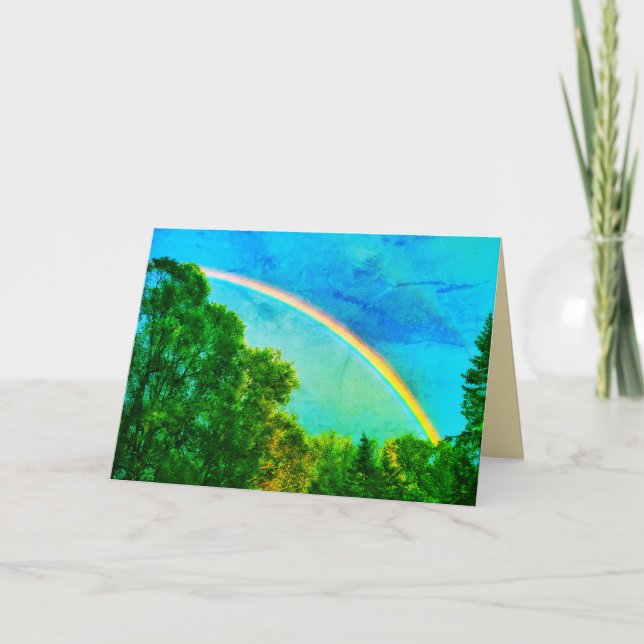 GRUSS-KARTE DES REGENBOGEN-VERDE KARTE (Vorderseite)