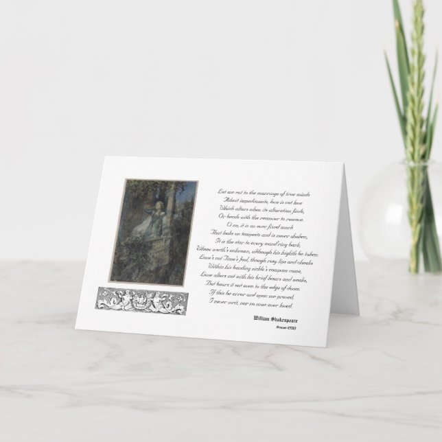 Gruß-Karte des Sonett-116 Karte (Vorderseite)