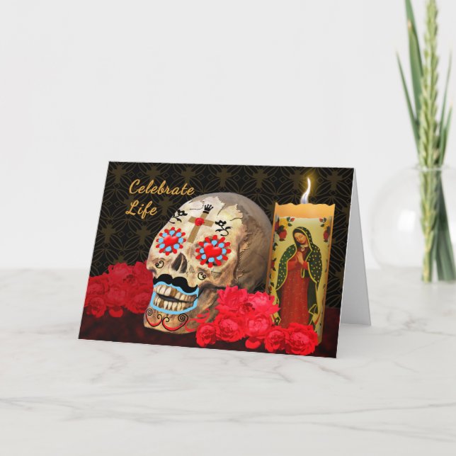 Gruß-Karte Dia de Los Muertos Karte (Vorderseite)