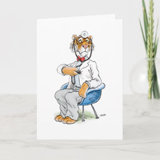 Gruß-Karte Doktor-Tiger Karte
