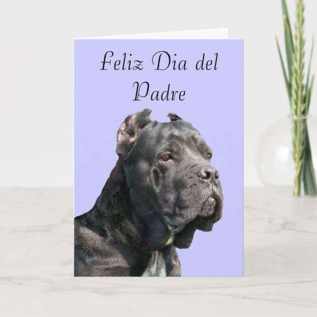 Gruß-Karte Feliz Dia Del Padre Cane Corso Karte (Vorderseite)