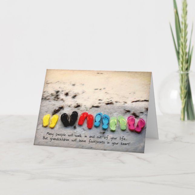 Gruß-Karte für Enkelkinder oder Großeltern Karte (Vorderseite)