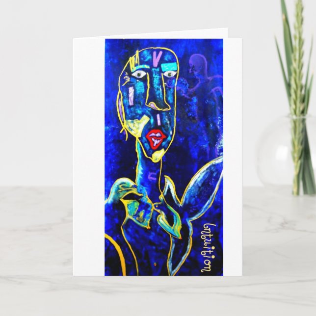 Gruß-Karte Intution mit ursprünglicher Engelskunst Karte (Vorderseite)