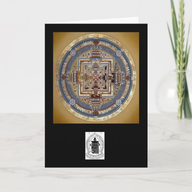 Gruß-Karte Kalachakra Mandala-B Karte (Vorderseite)