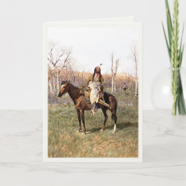 Gruß-Karte mit Malerei Henrys Farny Karte (Vorderseite)