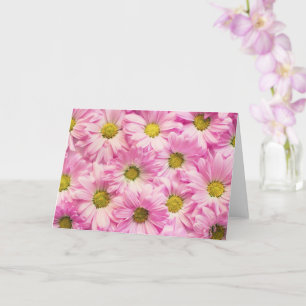 Gruß-Karte - rosa Gerbera-Gänseblümchen Karte