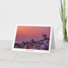 Gruß-Karte - Santorini Sonnenuntergang, Karte