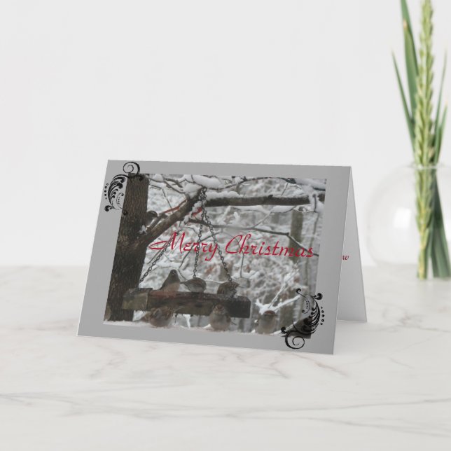 Gruß-Karte - Weihnachten - FeatheredFriends (Vorderseite)