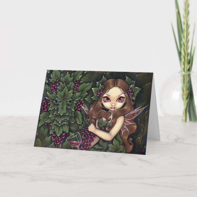 Gruß-Karte "weißen Zinfandels" Karte (Vorderseite)