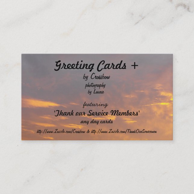 Gruß-Karten + (2) Visitenkarte (Vorderseite)