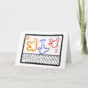 Gruß-Karten: 3 Haring ILYs Karte