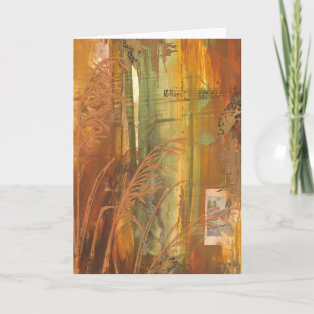 Gruß-Karten-HerbstAviary: Spatz Karte (Vorderseite)