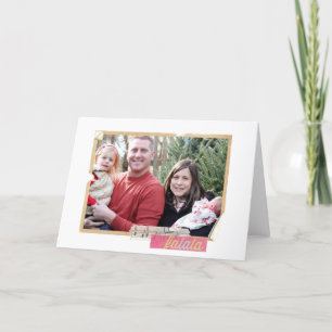 Gruß-Karten Rahmen des WeihnachtsFotos alte Feiertagskarte