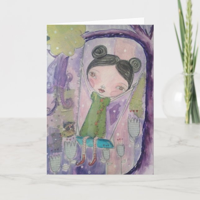 Gruß-Kartenwillkommen alle Ihre Gedanken Karte (Vorderseite)