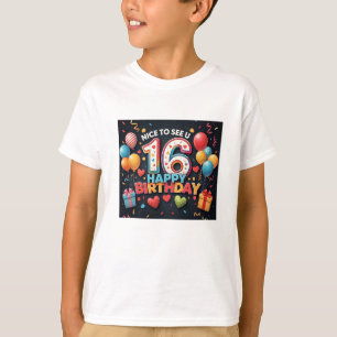 Gruß mit Herzkameraden am 16. Geburtstag T-Shirt
