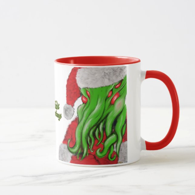 Gruß-Tasse Sankt Cthulhu Yuletide Tasse (Rechts)