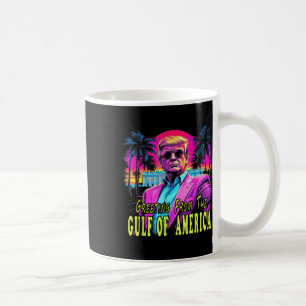 Gruß vom Amerikanischen Golf Retro Vintagen Strand Kaffeetasse