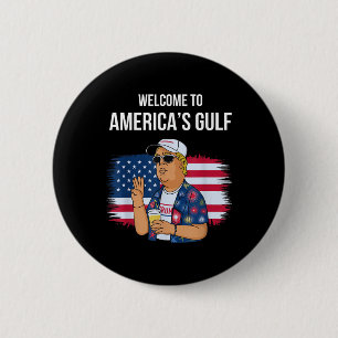 Gruß vom Golf Beach of America Patriotic Button