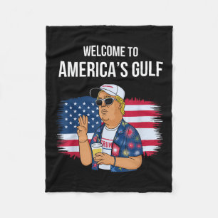 Gruß vom Golf Beach of America Patriotic Fleecedecke