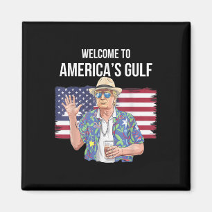 Gruß vom Golf Beach of America Patriotic Magnet