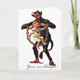 Gruss vom (Grüße von) Krampus Feiertagskarte