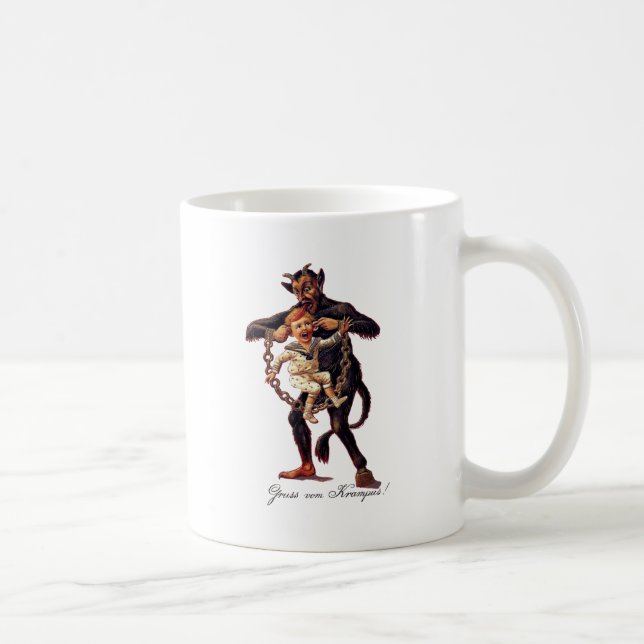 Gruss vom (Grüße von) Krampus Tasse (Rechts)