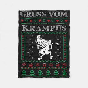 Gruß vom Krampus Goth Hässlicher Weihnachtspullove Fleecedecke
