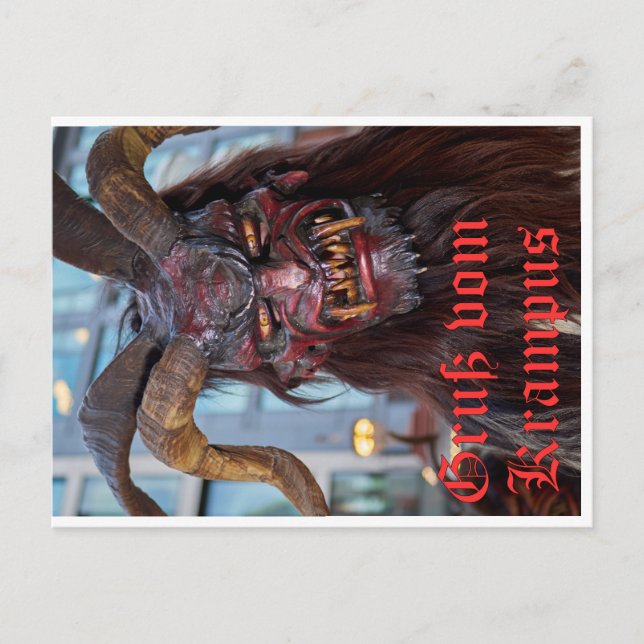 Gruß vom Krampus Postkarte (Vorderseite)