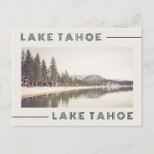 Gruß vom Lake Tahoe Retro Style Postcard