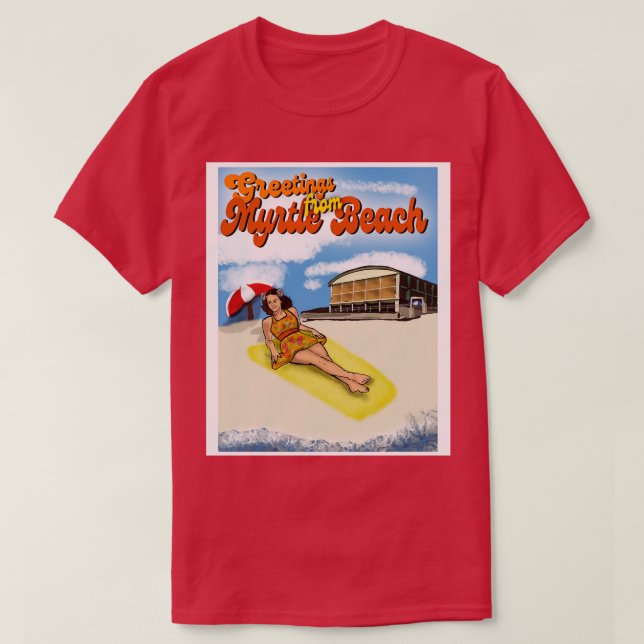 Gruß vom Myrtle Beach T-Shirt (Design vorne)