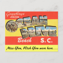 Gruß vom Ocean Drive Beach Postkarte