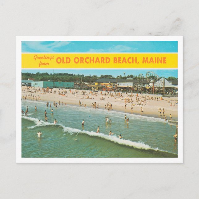 Gruß vom Old Orchard Beach, Mainreise Postkarte (Vorderseite)