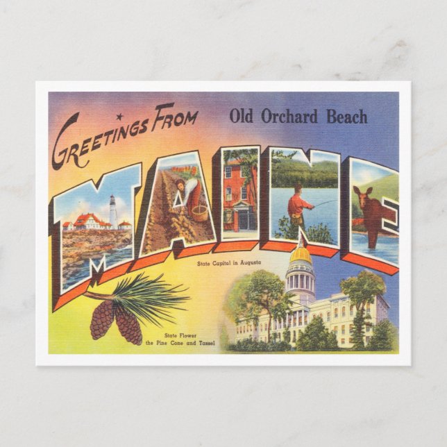Gruß vom Old Orchard Beach, Mainreise Postkarte (Vorderseite)