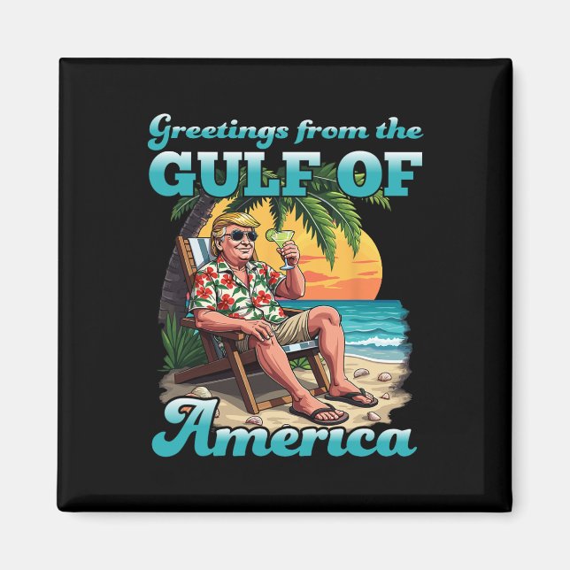 Gruß vom Patriotischen Golf der USA Magnet (Vorne)
