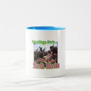 "Gruß vom Santa Monica Garden Cup" Zweifarbige Tasse