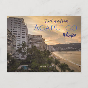 Gruß von Acapulco Mexico Postcard Landschaftlich Postkarte