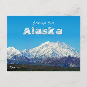 Gruß von Alaska Denali Post Card Landschaftlich Postkarte