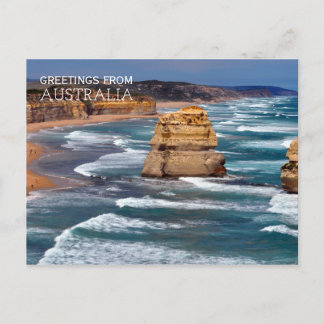 Gruß von Australia Beach Postcard Postkarte