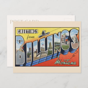 Gruß von Billings Montana Postkarte