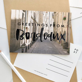 Gruß von Bordeaux France Travel Postcard Postkarte