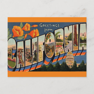 Gruß von California Travel Postcard Postkarte