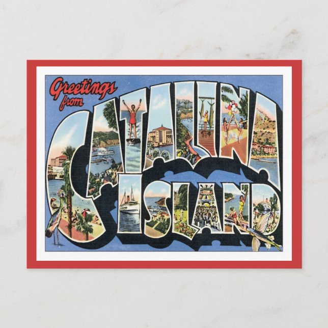 Gruß von Catalina Island Kalifornien Postkarte (Vorderseite)