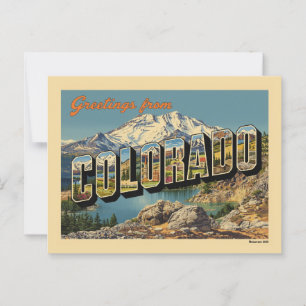 Gruß von Colorado Vintag Postkarte